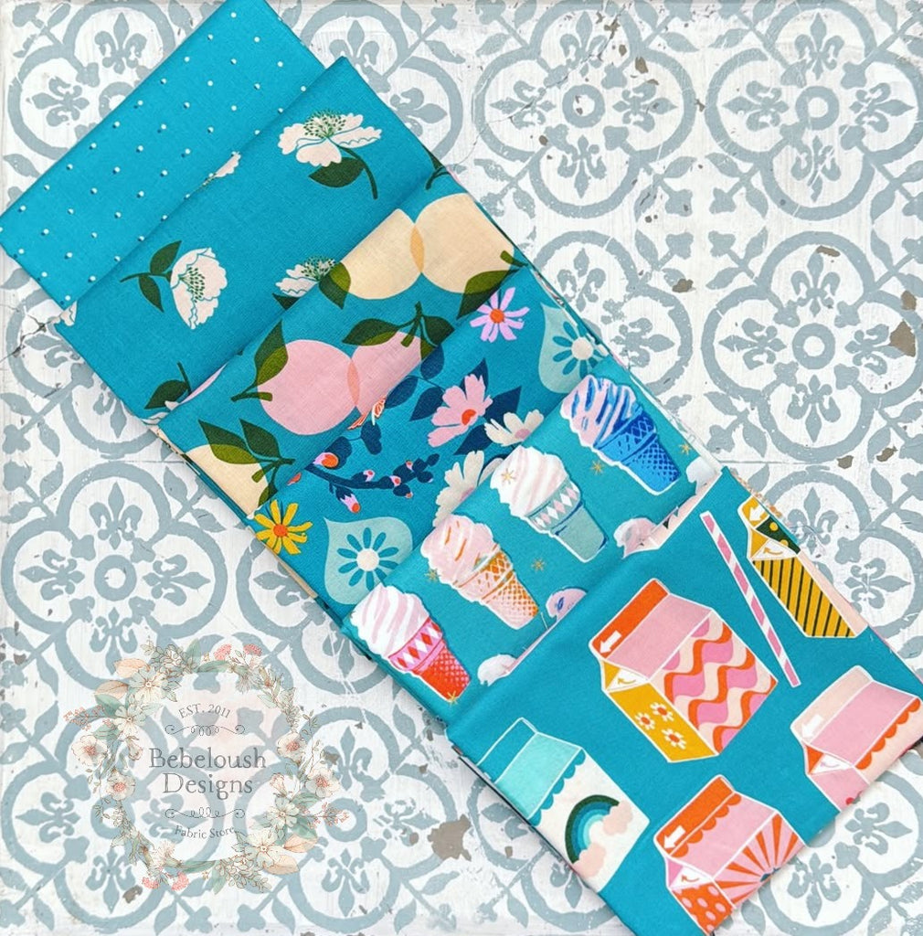 {New Arrival} Moda Ruby Star Society Limited Edition Sampler Curated Fat EIGHTH Bundle x 6 Juicy Teal