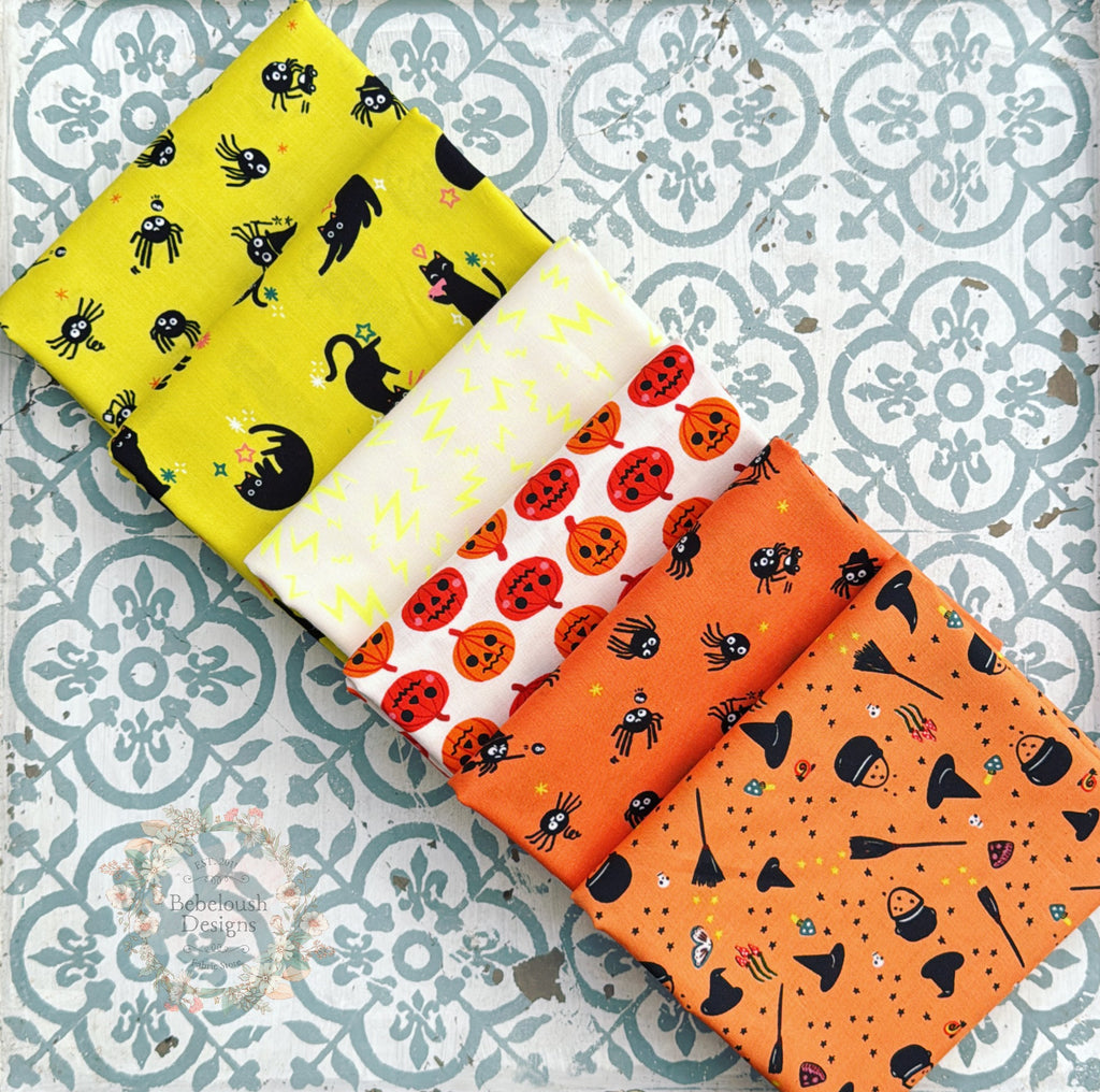 {New Arrival} Moda Ruby Star Society Sampler Curated Fat Quarter Bundle x 6 Halloween Edition Neon