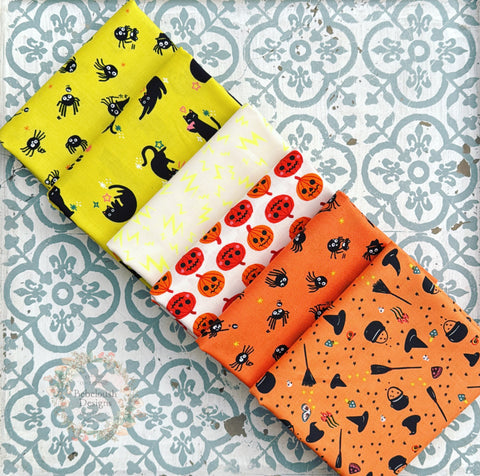 {New Arrival} Moda Ruby Star Society Sampler Curated Fat Quarter Bundle x 6 Halloween Edition Neon