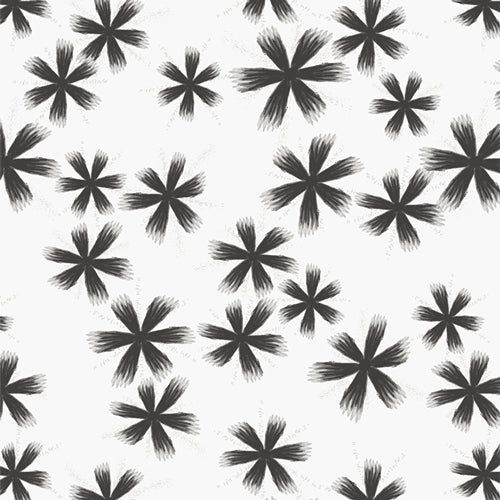 {New Arrival} Art Gallery Fabrics InkPerfect Carbon Edition Inked Petals Carbon