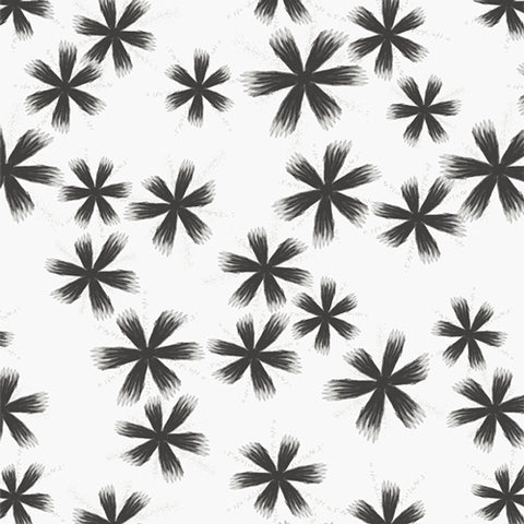 {New Arrival} Art Gallery Fabrics InkPerfect Carbon Edition Inked Petals Carbon
