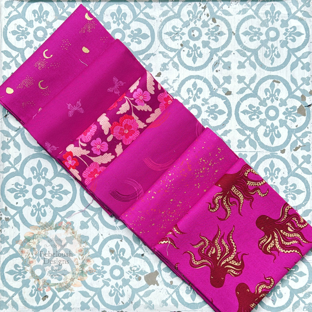 {New Arrival} Moda Ruby Star Society Sampler Curated Fat EIGHTH Bundle x 6 Octo Berry