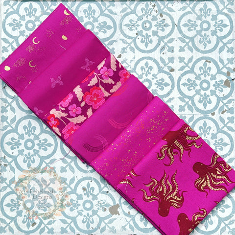 {New Arrival} Moda Ruby Star Society Sampler Curated Fat EIGHTH Bundle x 6 Octo Berry