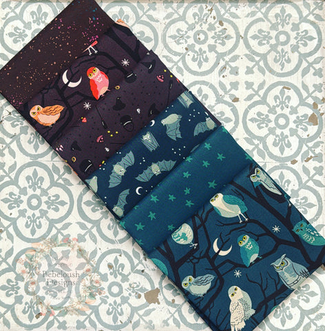 {New Arrival} Moda Ruby Star Society Sampler Curated Fat Quarter Bundle x 6 Halloween Edition Natural Galaxy Caviar