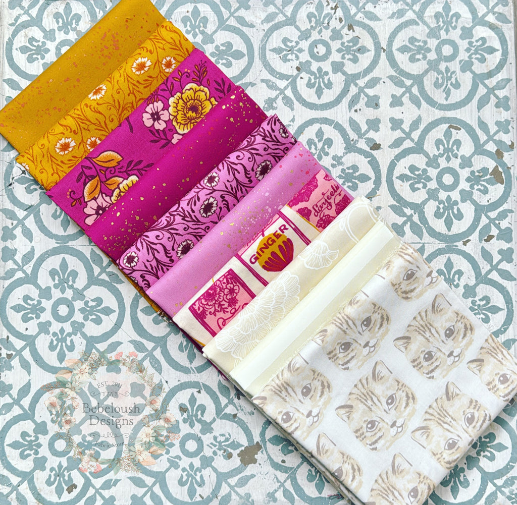 {New Arrival} Moda Ruby Star Society Reading Nook Fat Quarter Bundle x 10 Pieces Set 1 Golden Berry
