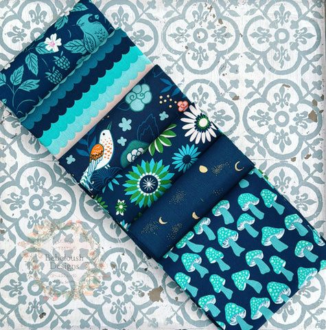 {New Arrival} Moda Ruby Star Society Sampler Curated Fat Quarter Bundle x 6 Galaxy Enchanted Garden