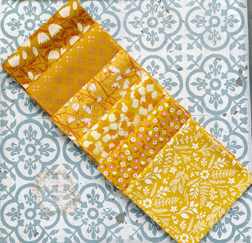 {New Arrival} Moda Ruby Star Society Sampler Curated Fat Quarter Bundle x 6 Golden Honey