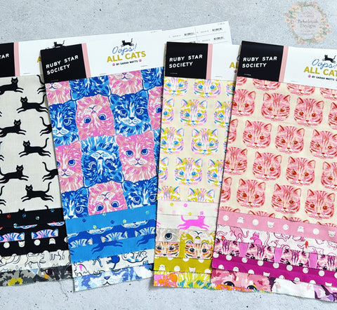 {Pre-Order June} Moda Ruby Star Society Oops! All Cats Fat Quarter Bundle x 25 Pieces