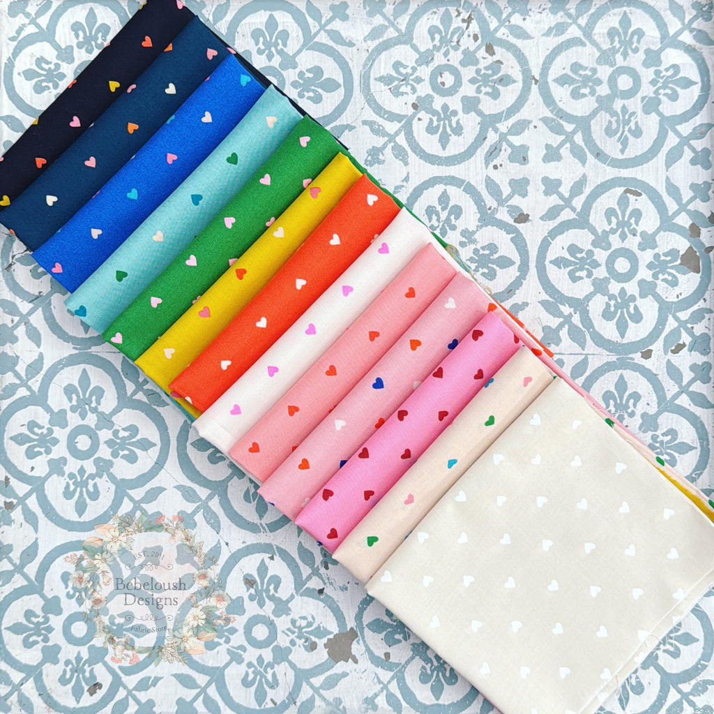 {New Arrival} Moda Ruby Star Society Fat EIGHTH Bundle x 13 Prints Melody Miller Hearts Edition
