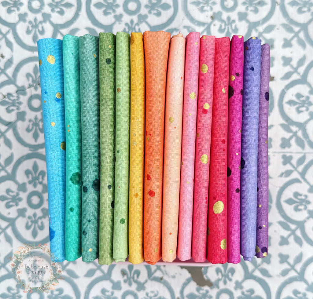 {New Arrival} Moda V & Co Ombre Galaxy Metallic Fat Quarter Bundle x 14 Set Multi