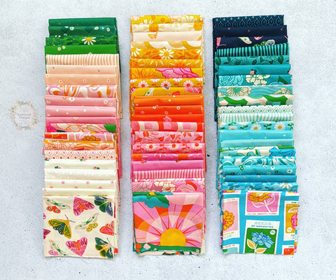 {New Arrival} Moda Ruby Star Society Fat EIGHTH Bundle x 60 Prints Melody Miller Flowerland/Rise & Shine Edition