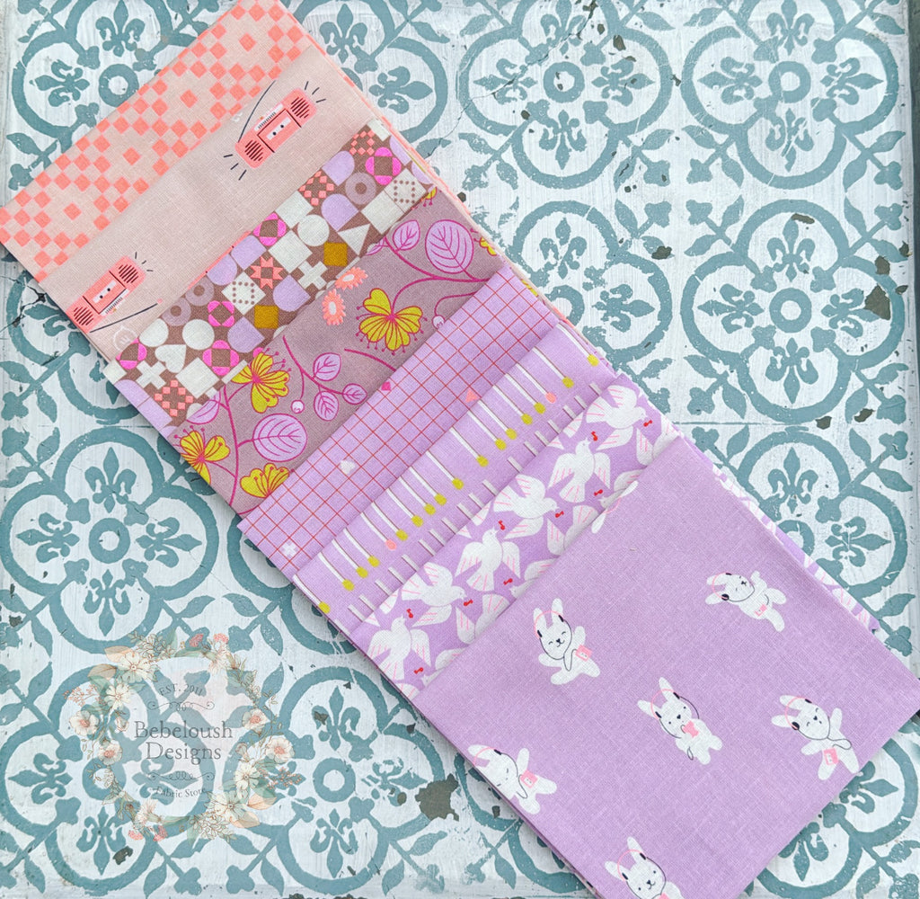 {Pre-Order August} Moda Ruby Star Society Lofi Linens Fat Quarter Bundle x 8 Pieces Wisteria