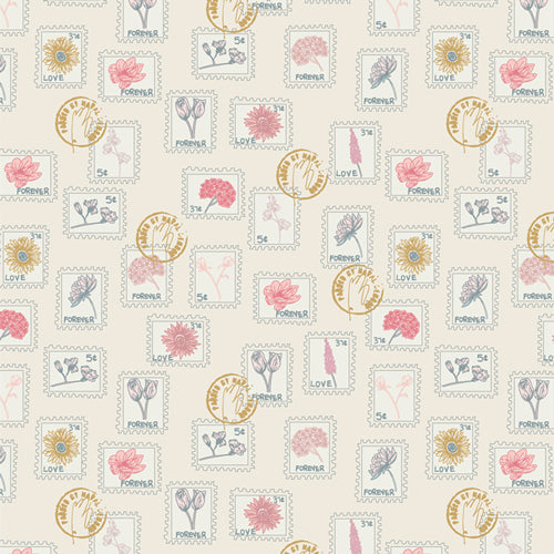 {New Arrival} Art Gallery Fabrics Love Letters Floral Postage Pearl