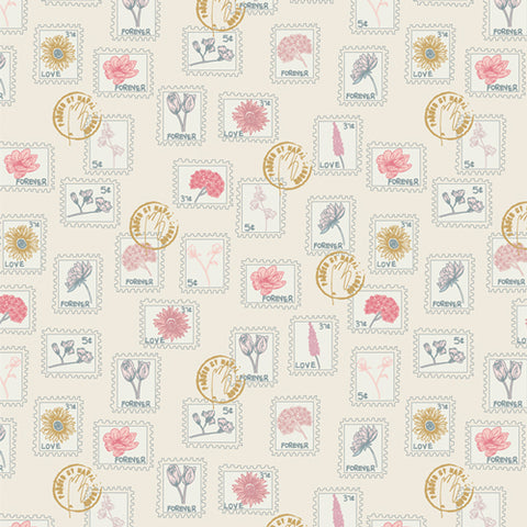 {New Arrival} Art Gallery Fabrics Love Letters Floral Postage Pearl