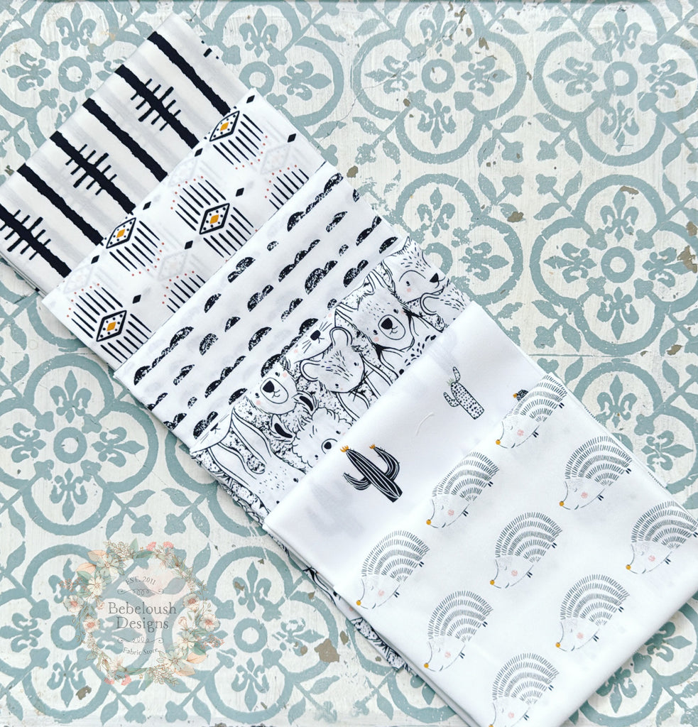 {New Arrival} Art Gallery Fabrics Curated Colour Series Fat Quarter Bundle x 6 Pieces Prickly Friends