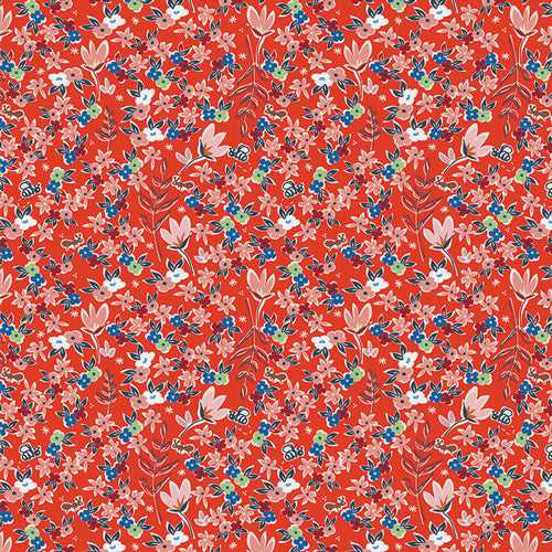 {New Arrival} Art Gallery Fabrics Minimo Garden of Dreams Crimson