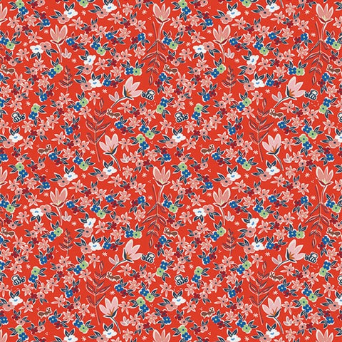 {New Arrival} Art Gallery Fabrics Minimo Garden of Dreams Crimson