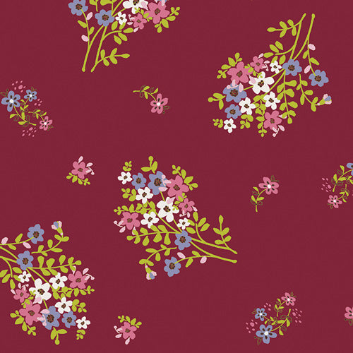 {New Arrival} Art Gallery Fabrics My Mother's Daughter Love Bouquet Claret