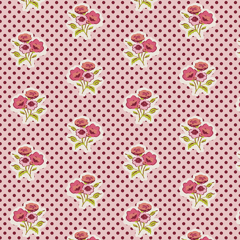 {New Arrival} Art Gallery Fabrics My Mother's Daughter Pressed Posies Carmine
