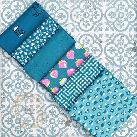 {New Arrival} Moda Ruby Star Society Limited Edition Sampler Curated Fat  EIGHTH Bundle x 6 Teal
