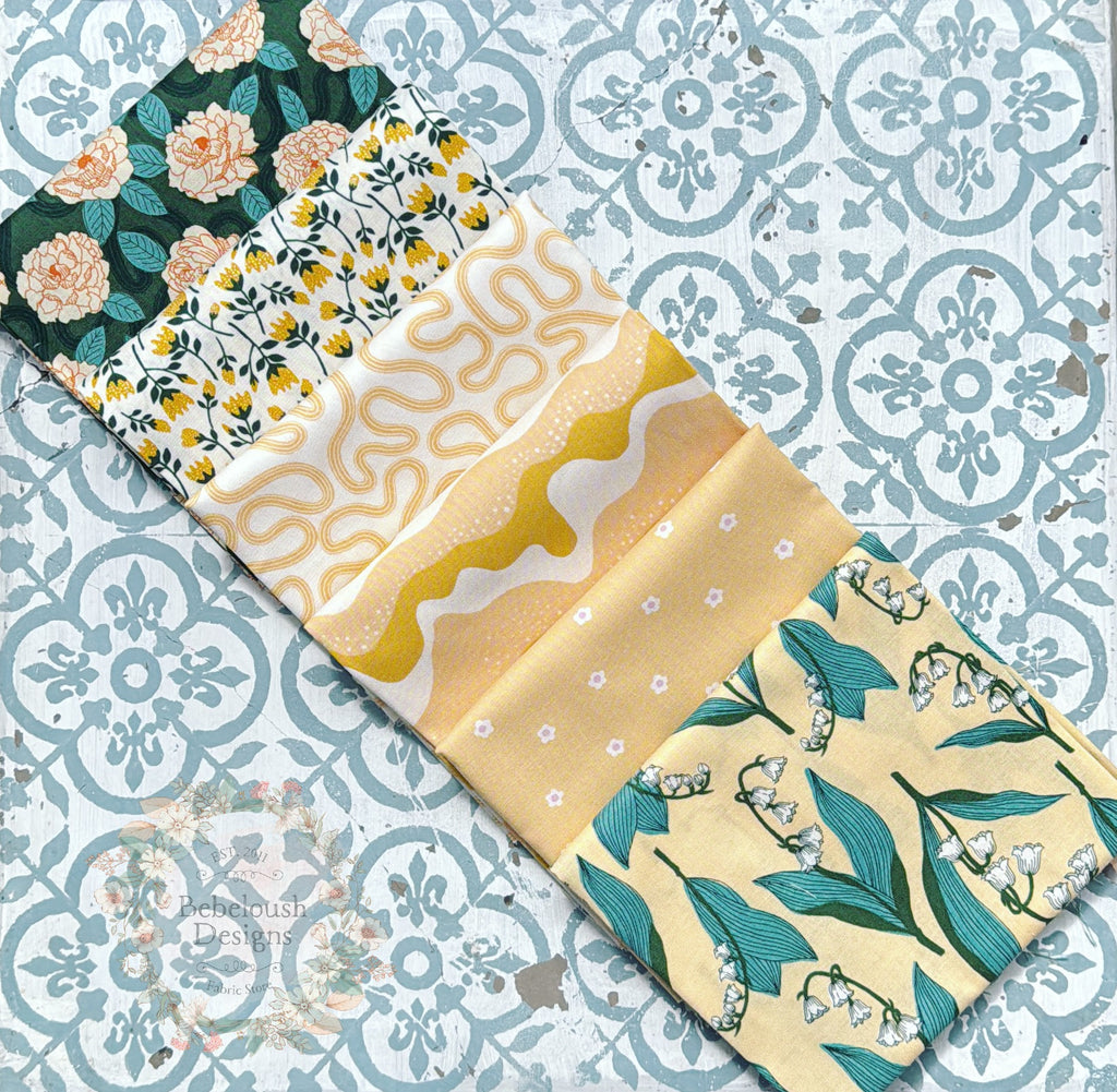 {New Arrival} Moda Ruby Star Society Sampler Curated Fat Quarter Bundle x 6 Butternut