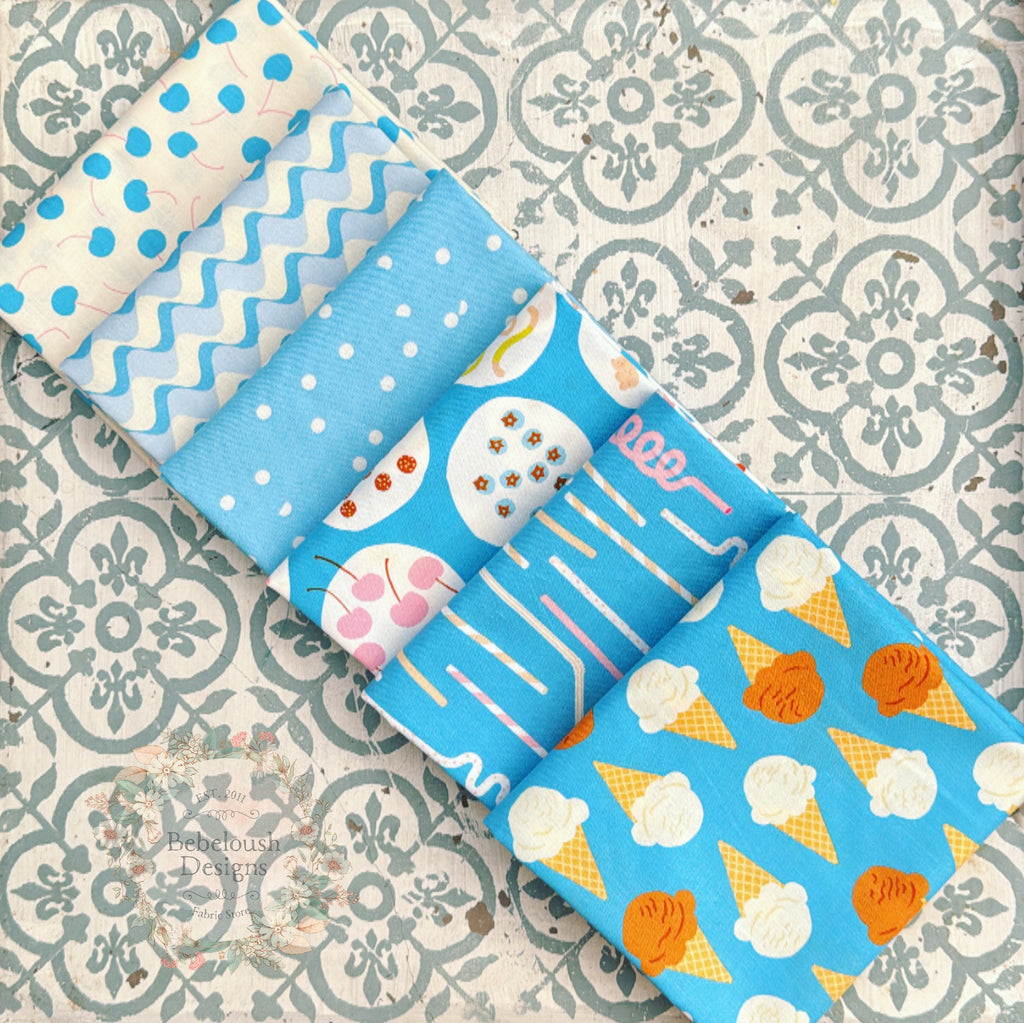 {New Arrival} Moda Ruby Star Society Sampler Curated Fat Quarter Bundle x 6 Sugar Cone Altitude