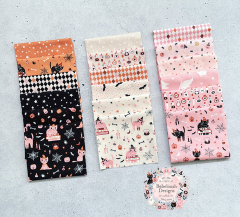 {New Arrival} Moda Fabrics Elena Amo Purrs & Boos Fat Quarter Bundle x 18 Fat Quarters