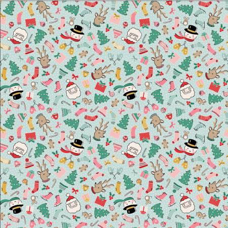 {New Arrival} Poppie Cotton Oh What Fun Blue Cozy Wishes