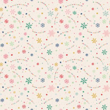 {New Arrival} Poppie Cotton Oh What Fun Multi Snowflake Fun