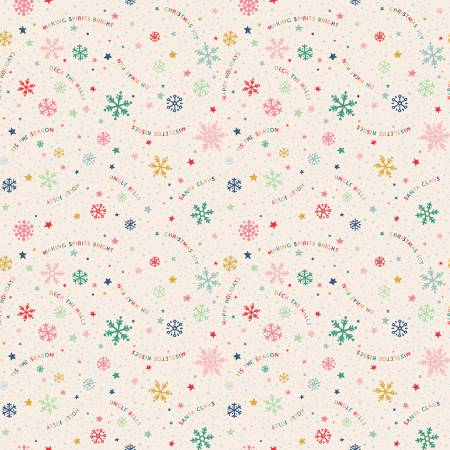 {New Arrival} Poppie Cotton Oh What Fun Multi Snowflake Fun