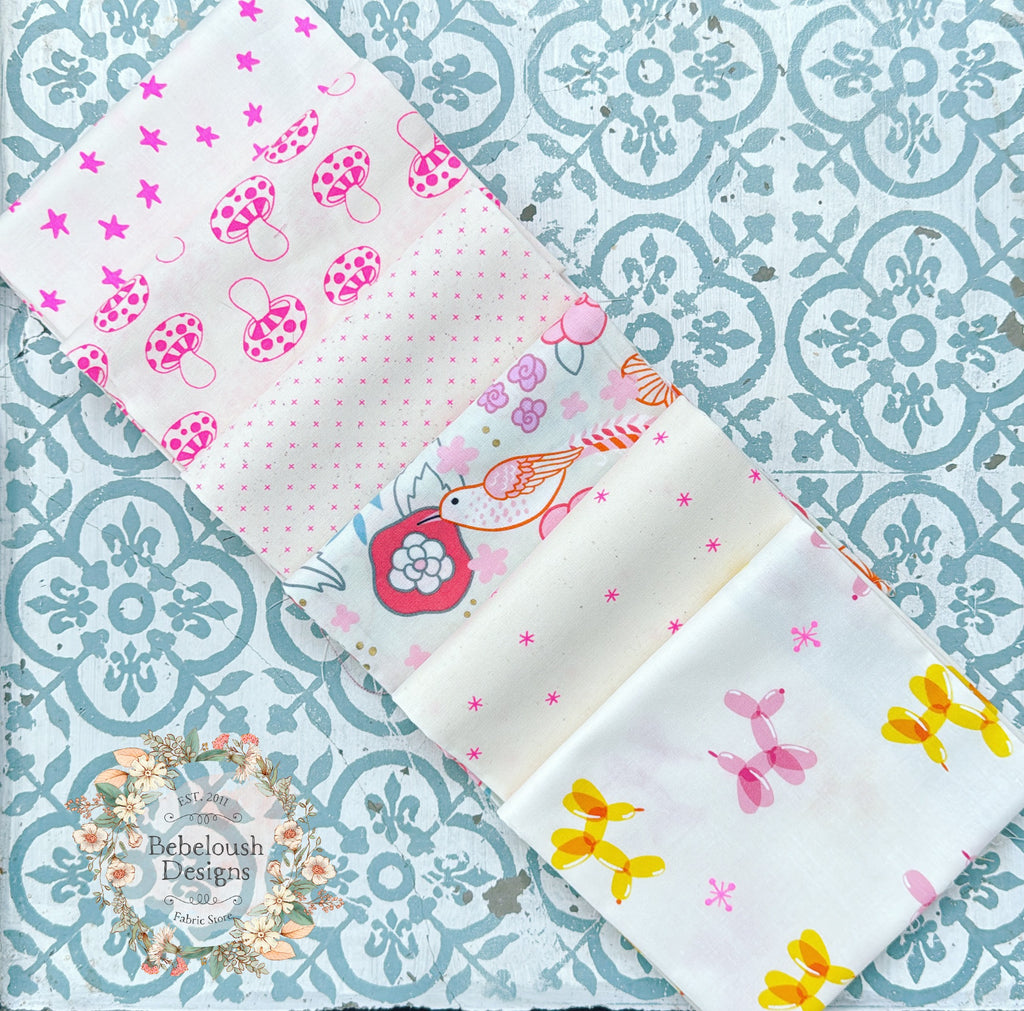 {New Arrival} Moda Ruby Star Society Sampler Curated Fat EIGHTH Bundle x 6 Balloon Animal Natural