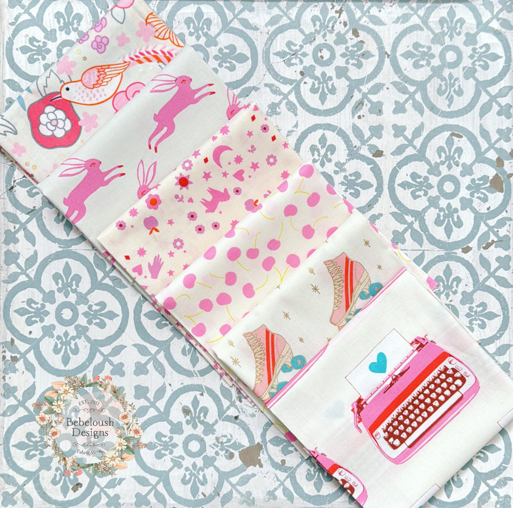 {New Arrival} Moda Ruby Star Society Sampler Curated Fat EIGHTH Bundle x 6 Fun Stuff Natural