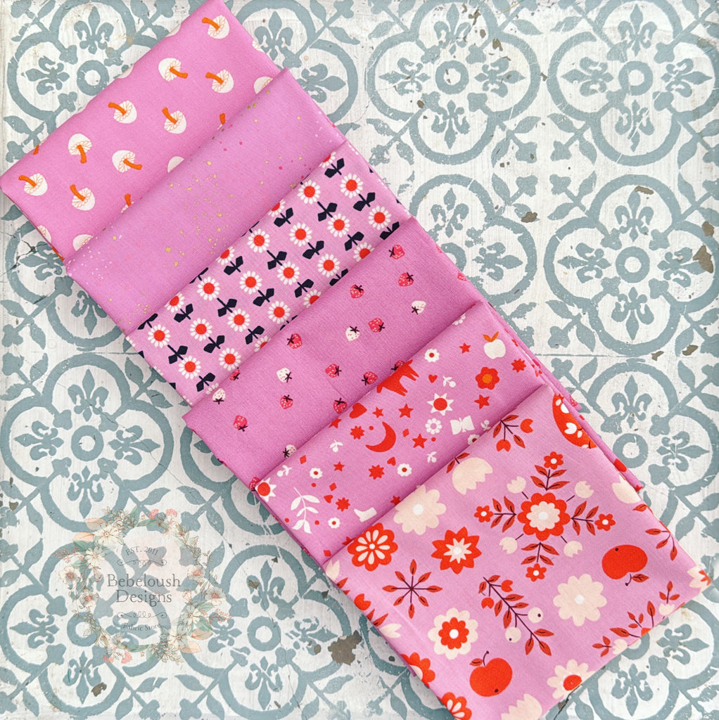 {New Arrival} Moda Ruby Star Society Sampler Curated Fat Quarter Bundle x 6 Peony Pink