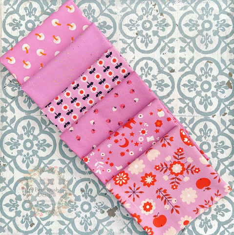 {New Arrival} Moda Ruby Star Society Sampler Curated Fat Quarter Bundle x 6 Peony Pink