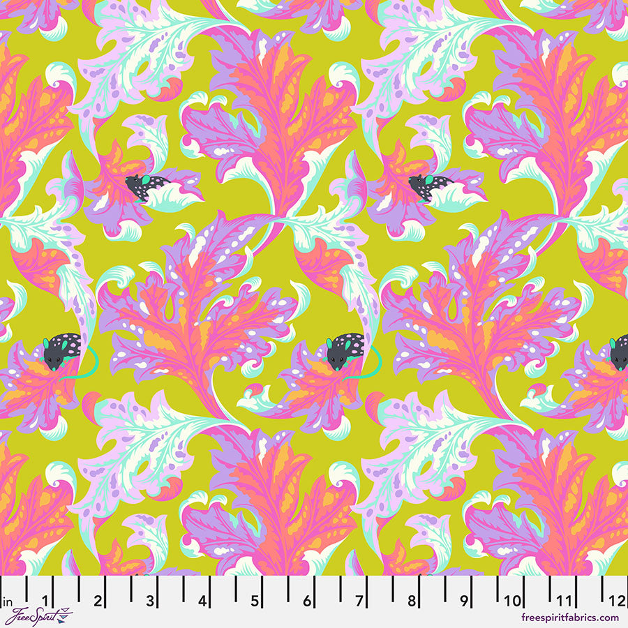 {New Arrival} FreeSpirit Tula Pink Tabby Road Deja Vu Eek - Electroberry