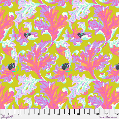 {New Arrival} FreeSpirit Tula Pink Tabby Road Deja Vu Eek - Electroberry