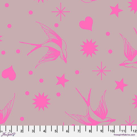 {New Arrival} Tula Pink Neon True Colours Neon Fairy Flakes Cosmic FAT QUARTER