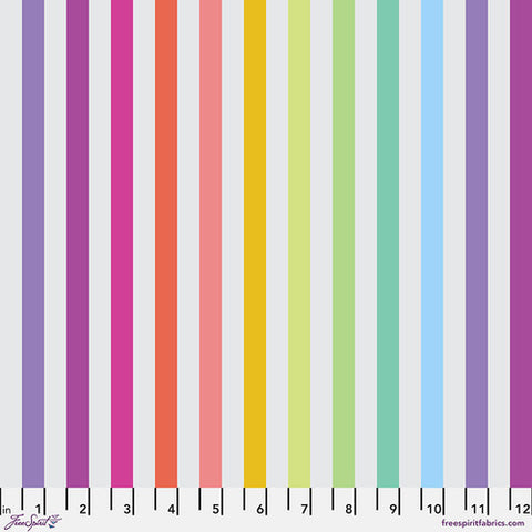 {Pre-Order October} FreeSpirit Tula Pink Graywork True Colours Disco Stripe - Whisper