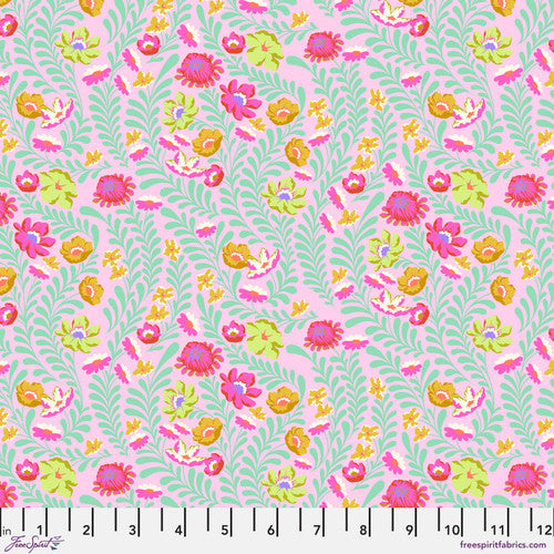 {New Arrival} FreeSpirit Tula Pink Untamed Flowerfield - Lunar