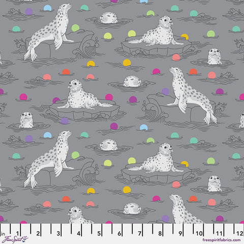 {Pre-Order October} FreeSpirit Tula Pink Graywork Seal the Deal - Shadow