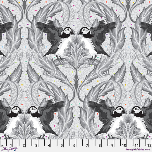 {Pre-Order October} FreeSpirit Tula Pink Graywork Huffin & Puffin Whisper