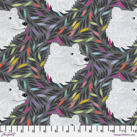 {Pre-Order October} FreeSpirit Tula Pink Graywork Just Bearly - Carbon