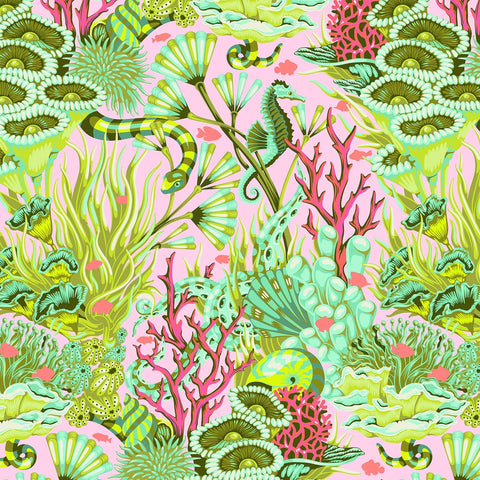 {Pre-Order April} FreeSpirit Tula Pink Floral Reef - Reef What You Sew Corralline