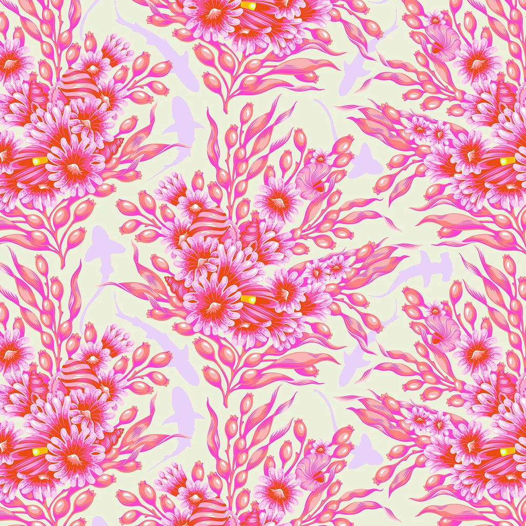 {Pre-Order April} FreeSpirit Tula Pink Floral Reef - Shadow Sharks Delphine