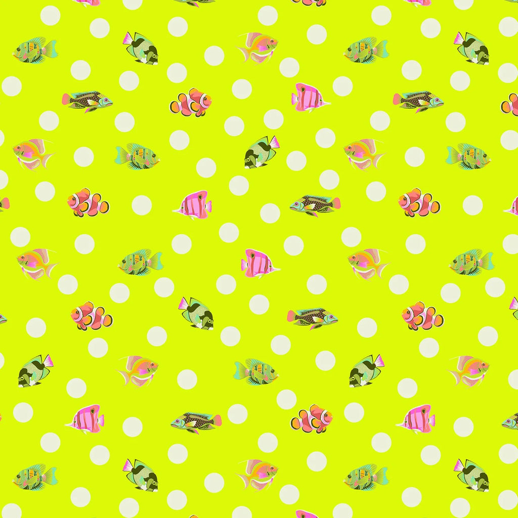 {Pre-Order April} FreeSpirit Tula Pink Floral Reef - School Crossing Seagrass