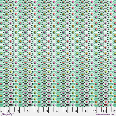 {Pre-Order July} FreeSpirit Tula Pink Prince Charming Déjà Vu Hex Box - Sweetmint