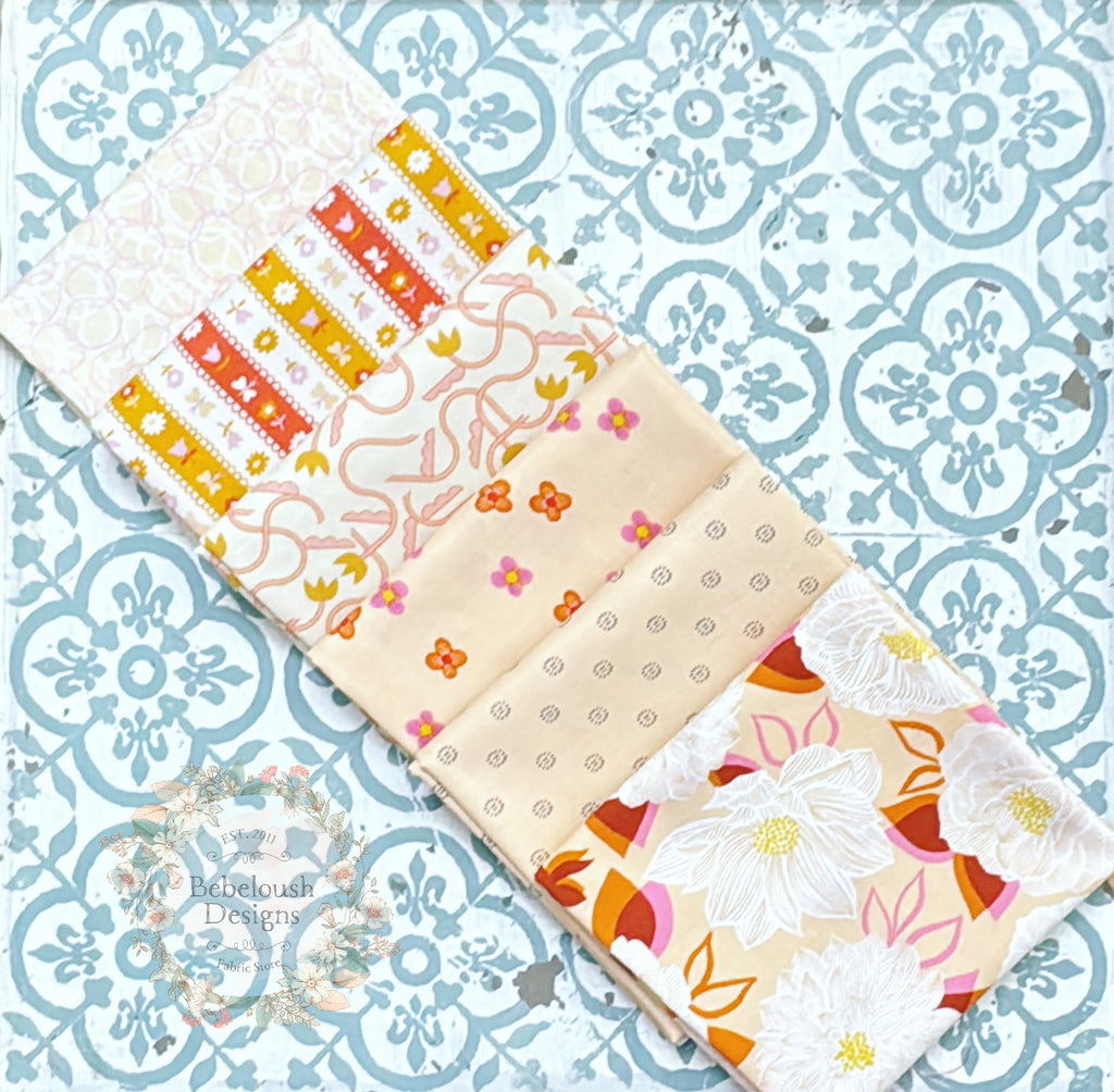 {New Arrival} Moda Ruby Star Society Sampler Curated Fat Quarter Bundle x 6 Creme Brulee