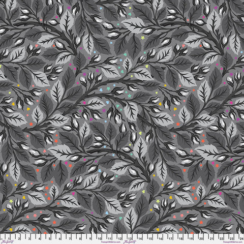 {Pre-Order October} FreeSpirit Tula Pink Graywork Cotton Sateen Backing Fabric - Best Buds - Shadow 108"