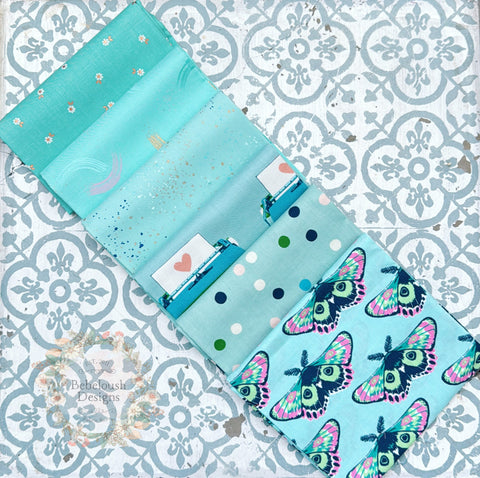 {New Arrival} Moda Ruby Star Society Sampler Curated Fat Quarter Bundle x 6 Aqua