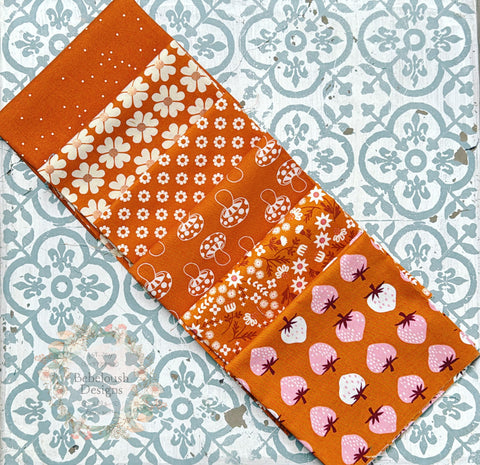 {New Arrival} Moda Ruby Star Society Sampler Limited Edition Curated Fat Quarter Bundle x 6 Caramel Strawberry